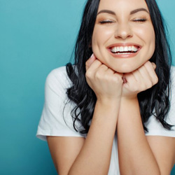 Lady smiles radiantly